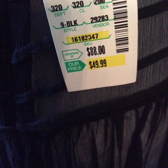 Sophia Michelle NWT Sheer Black Silk Skirt Sz 10 - Picture 4 of 13